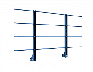 Ограждение кровли "РОЛЛЕД+" парапетное сборное ХК H=1200 L=2000мм с 2-я доп. трубами ГОСТ 53254-2009