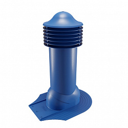 Труба вентиляционная для мягкой кровли при монтаже неутепленная d=125-650 Viotto сигнально-синий (RAL 5005)