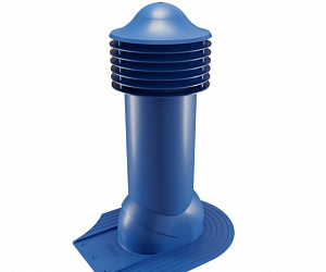 Труба вентиляционная для мягкой кровли при монтаже неутепленная d=125-650 Viotto сигнально-синий (RAL 5005)