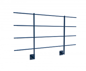 Ограждение кровли ROLLED парапетное сварное угловое H=1200мм L=2000мм с 4-я трубами