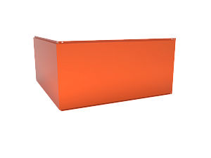 Угловая кассета 1740х530 открытого типа, толщина 1 мм, RAL 2004 (Чистый оранжевый)