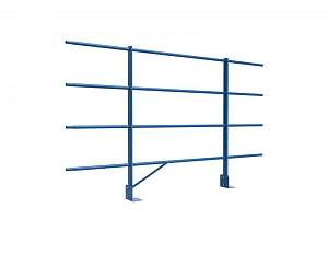 Ограждение DECO парапетное сборное ХК H=1200мм L=2000мм с 2-я доп. трубами (ТУ)