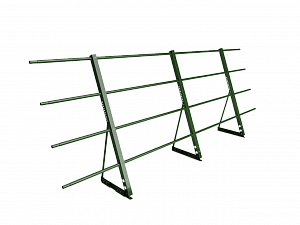 Ограждение кровли на Фальц H=1200мм L=3000мм Эконом RAL 6002 (3 Трубы)