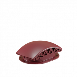 Кровельный вентиль (черепаха) для готовой мягкой и фальцевой кровли Viotto красный (RAL 3005)