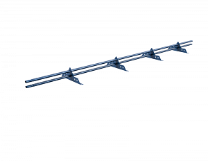 Снегозадержатель DECO ОЦ с плоскоовальной трубой d40/20мм L=3000мм (4 опоры 1,2мм)