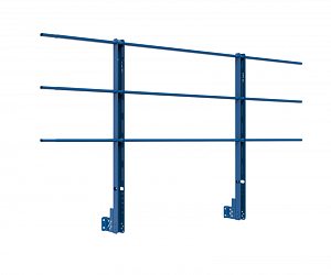 Ограждение кровли "РОЛЛЕД+" парапетное сборное ХК H=1200 L=2000мм с 1-ой доп. трубой ГОСТ 53254-2009