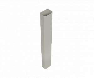 Труба водосточная прямоугольная, длина 1 м., RAL 9002 (Серо-белый)