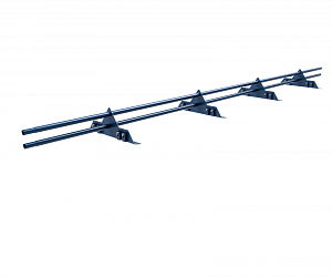 Снегозадержатель трубчатый на Фальцевую кровлю ОЦ РОЛЛЕД+ с круглой трубой d25мм L=3000мм (4 опоры 1,5мм)