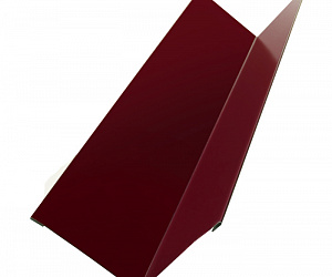 Угол внутренний металлический, длина 1.25 м, Полимерное покрытие, RAL 3005 (Винно-красный)