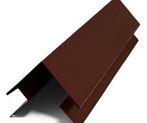 Угол внешний сложный, 1.25м, Полимерное покрытие, RAL 8017 (Шоколадно-коричневый)