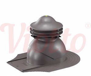 Универсальный выход вентиляции для мягкой кровли при монтаже Viotto серо-коричневый (RAL 8019)