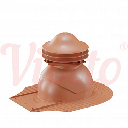 Универсальный выход вентиляции для мягкой кровли при монтаже Viotto медно-коричневый (RAL 8004)
