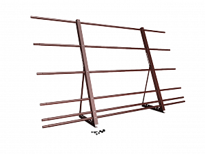 Ограждение кровли со снегозадержанием H=1200мм L=2000мм Эконом RAL 3009 (5 Труб)