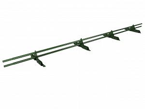 Снегозадержатель Трубчатый на Фальц 25х1.5мм L=3000мм (4 Опоры) Zn RAL 6002