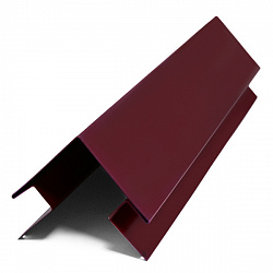 Угол внешний сложный, 2.5м, Полимерное покрытие, RAL 3005 (Винно-красный)