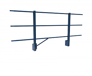 Ограждение кровли ROLLED парапетное сборное ZN H=900мм L=2000мм с 3-я трубами