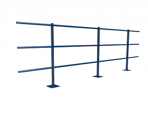 Ограждение кровли ROLLED парапетное сварное H=900мм L=3000мм с 3-я трубами