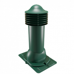 Труба вентиляционная с универсальным проходным элементом неутепленная d=125-650 Viotto зеленый (RAL 6005)