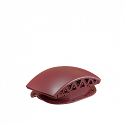 Кровельный вентилятор (черепаха) для металлочерепицы Viotto красный (RAL 3005)