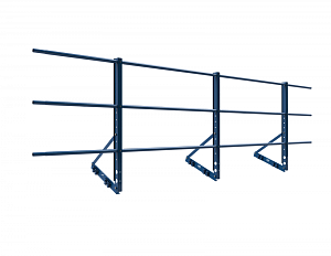 Ограждение ROLLED на Фальцевую кровлю Эконом H=900мм L=3000мм с 1-ой доп. трубой		