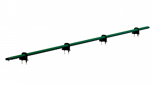 Снегозадержатель однотрубчатый BORGE для кровли из металлочерепицы L=3000 мм RAL 6005 (Зеленый)