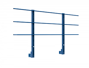 Ограждение кровли "РОЛЛЕД+" парапетное сборное ОЦ H=1200 L=2000мм с 1-ой доп. трубой ГОСТ 53254-2009