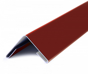 Угол внешний металлический, 2м, Порошковое покрытие, RAL 3011 (Коричнево-красный) 