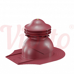 Универсальный выход вентиляции для мягкой кровли при монтаже Viotto красный (RAL 3005)