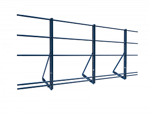 Ограждение ROLLED на Фальцевую кровлю Эконом H=1200мм L=3000мм со снегозадержанием с 1-ой доп. трубой