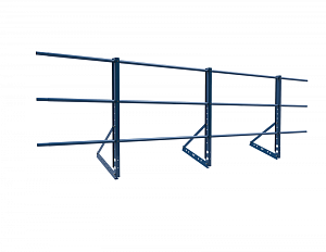 Ограждение кровли ROLLED Оптимальное Универсальное H=900мм L=3000мм с 1-ой доп. трубой
