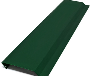 Отлив для цоколя фундамента, длина 3 м, Порошковое покрытие, RAL 6005 (Зеленый мох)