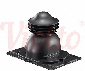 Универсальный выход вентиляции с универсальным проходным элементом Viotto черный (RAL 9005)