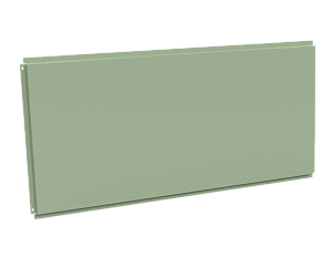Фасадная кассета 1160х530 открытого типа, толщина 1 мм, RAL 6019 (Бело-зеленый)
