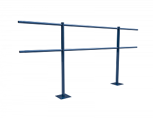 Ограждение кровли ROLLED парапетное сварное H=900мм L=2000мм с 2-я трубами