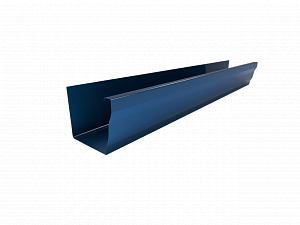 Желоб водосточный прямоугольный, длина 2.5 м., RAL 5005 (Сигнальный синий)