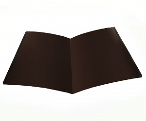 Планка Ендовы нижняя, длина 1.25 м, Порошковое покрытие, RAL 8019 (Серо-коричневый)