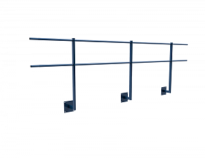 Ограждение кровли ROLLED парапетное сварное угловое H=900мм L=3000мм с 2-я трубами