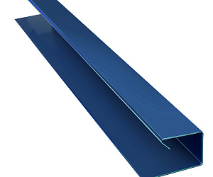 Планка завершающая, длина 2.5 м, Полимерное покрытие, RAL 5005 (Сигнальный синий)
