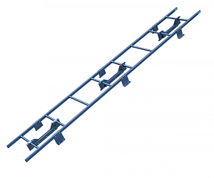 Лестница кровельная на Фальц Эконом 2900мм (6 кронштейнов)