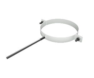 Крепление водосточных труб усиленное, шпилька, диаметр 300 мм, RAL 9003 (Сигнальный белый)