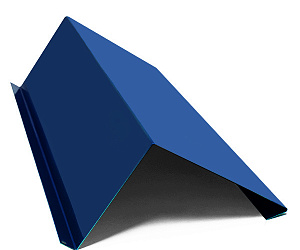 Планка примыкания нижняя, длина 2 м, Полимерное покрытие, RAL 5005 (Сигнальный синий)