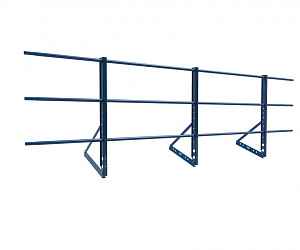 Ограждение кровли ROLLED Оптимальное Универсальное H=900мм L=3000мм с 1-ой доп. трубой