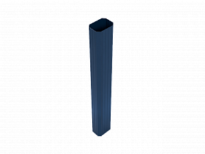 Труба водосточная прямоугольная, длина 1 м., RAL 5005 (Сигнальный синий)