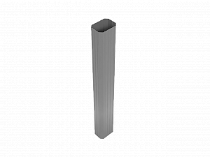 Труба водосточная прямоугольная, длина 2.5 м., RAL 7004 (Сигнальный серый)