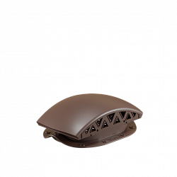 Кровельный вентилятор (черепаха) для металлочерепицы Viotto коричневый (RAL 8017)