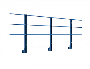 Ограждение кровли "РОЛЛЕД+" парапетное сборное ХК H=1200 L=3000мм с 1-ой доп. трубой ГОСТ 53254-2009