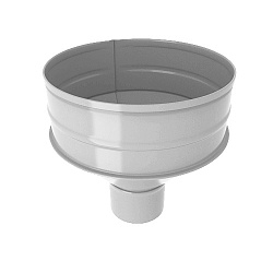 Водосборная воронка, диаметр 150 мм, RAL 9002 (Серо-белый) 