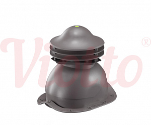 Универсальный выход вентиляции для металлочерепицы Viotto серо-коричневый (RAL 8019)