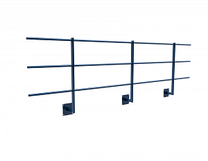 Ограждение кровли ROLLED парапетное сварное угловое H=900мм L=3000мм с 3-я трубами