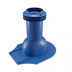 Выход вентиляции канализации для мягкой кровли при монтаже Viotto сигнально-синий (RAL 5005)